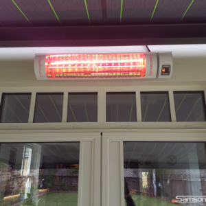 Heater under awning