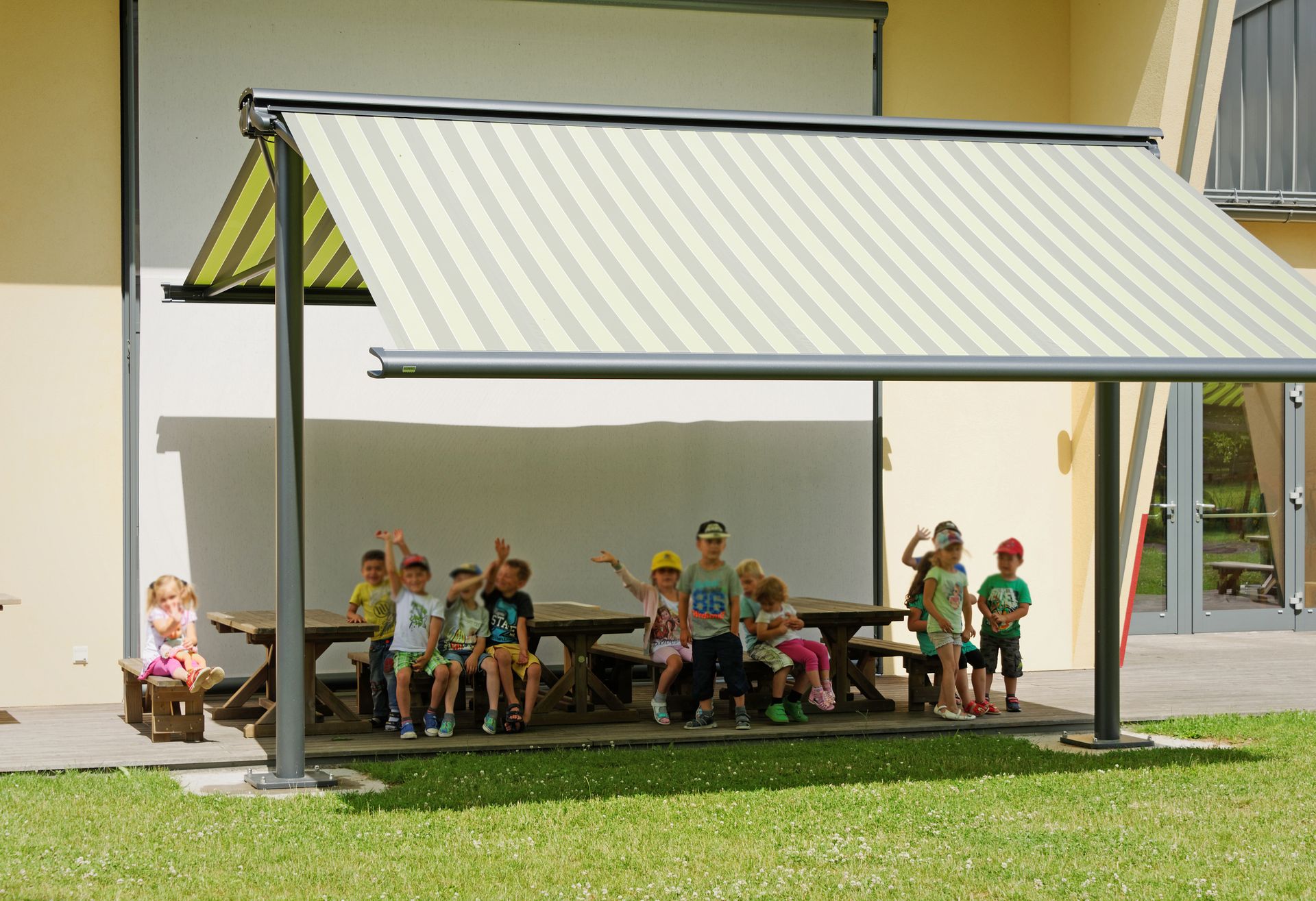 Awning at infant schools