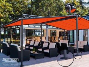 Butterfly Awning for outdoor restaurant