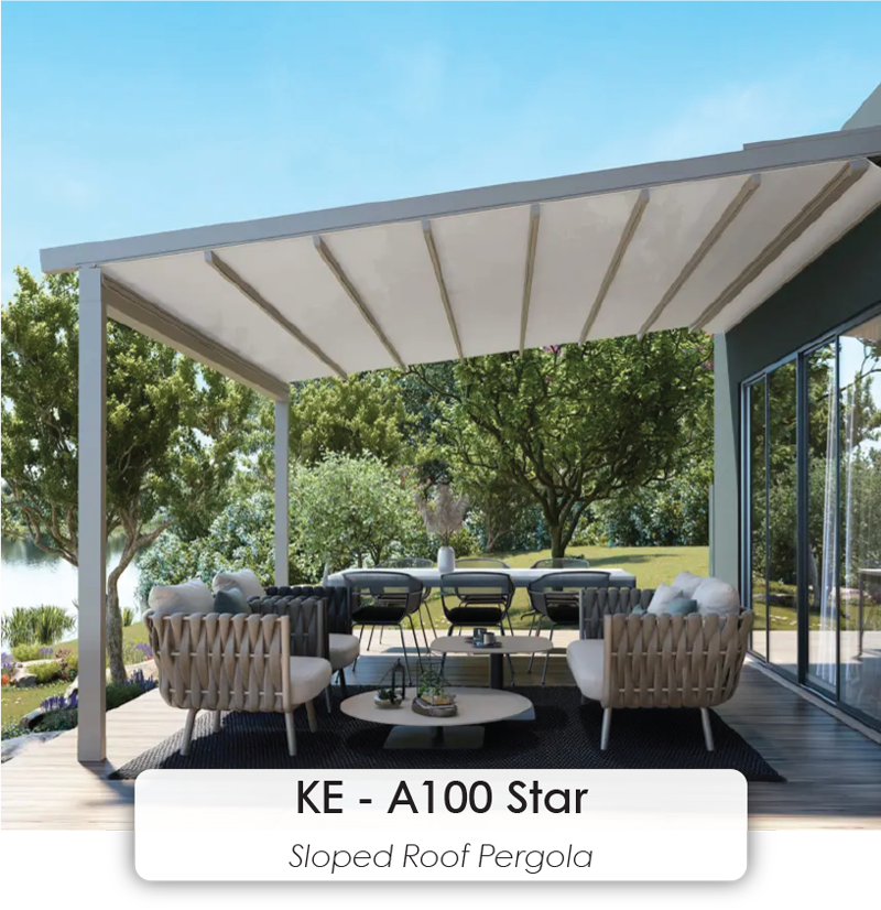 KE - A100 Star sloped pergola roof