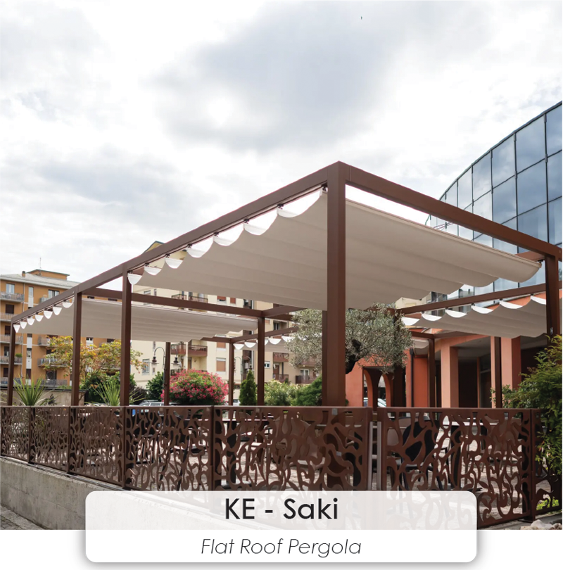 KE - Saki flat roof pergola