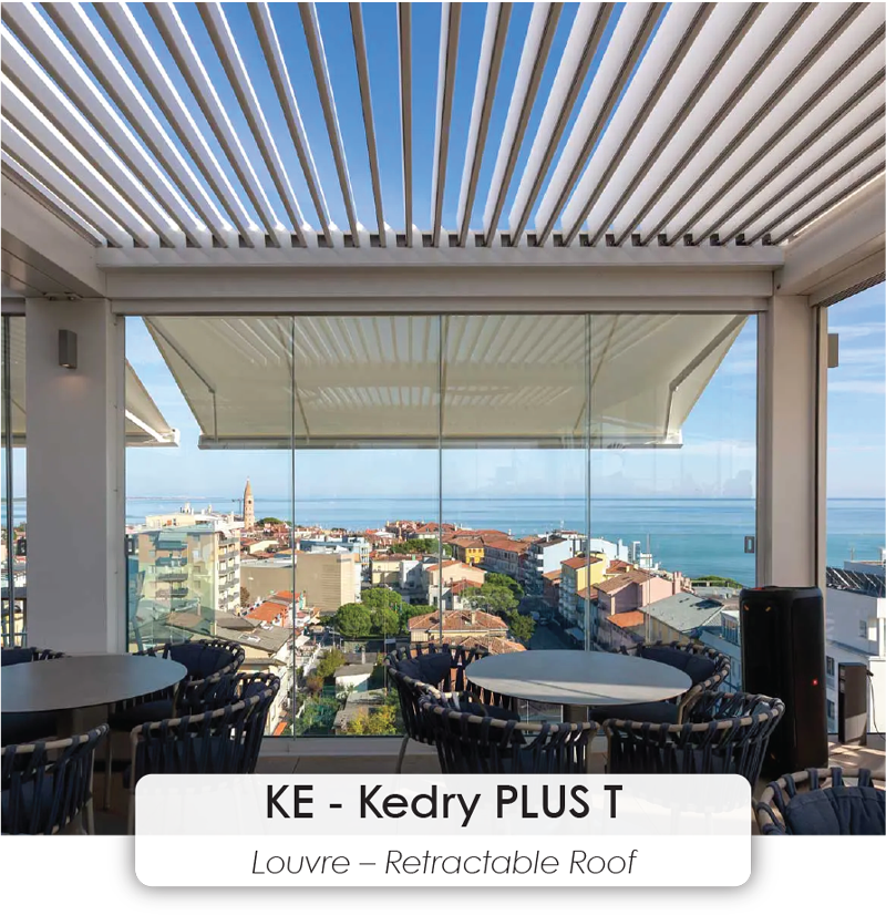 Kedry PLUS T louvred roof system