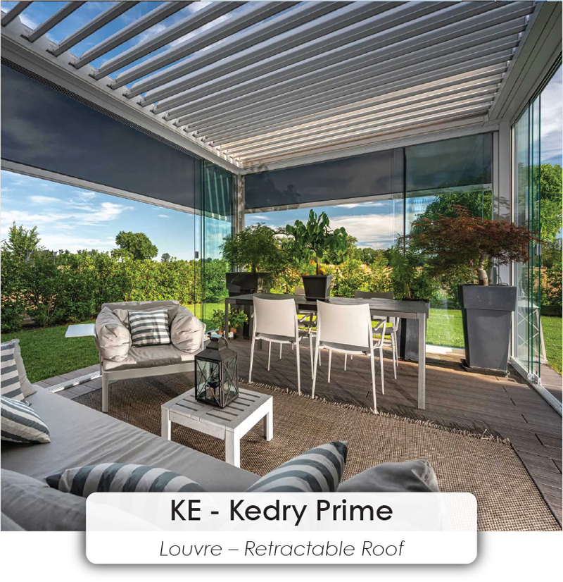 Kedry Prime louvred roof system