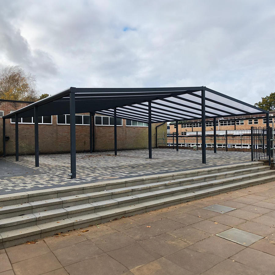 fixed structure for schools and pre schools to provide permanent weather protection