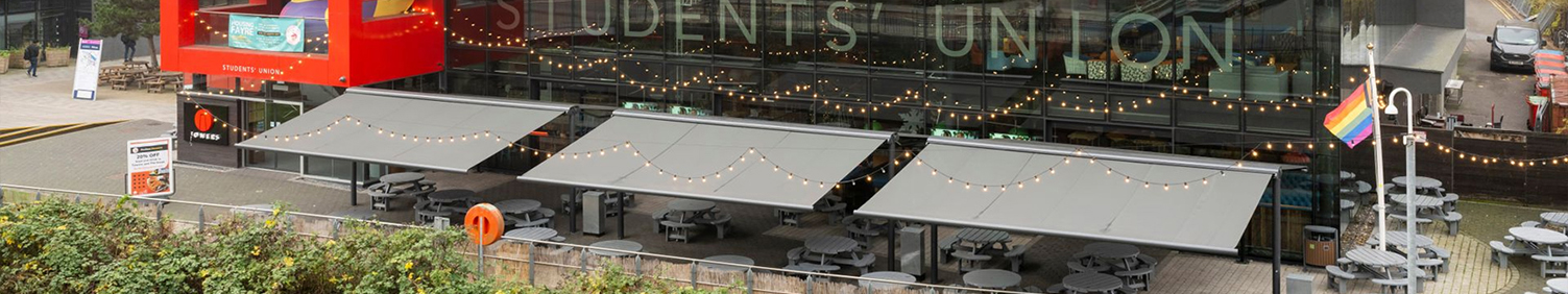 student union awning for university