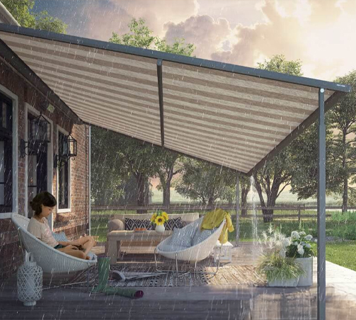 Weinor Plaza Viva fixed retractable fabric pergola