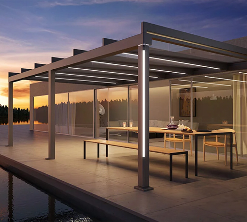 Weinor Terrazza Pure glass veranda flat roof for home and business